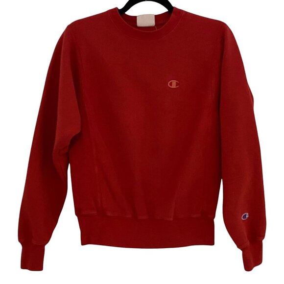 Vintage Champion Reverse Weave Sweatshirt Adult Size XS Red Crew Neck Pullover - Picture 1 of 6
